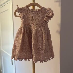 12 month old dusty rose lace dress, worn once for photoshoot